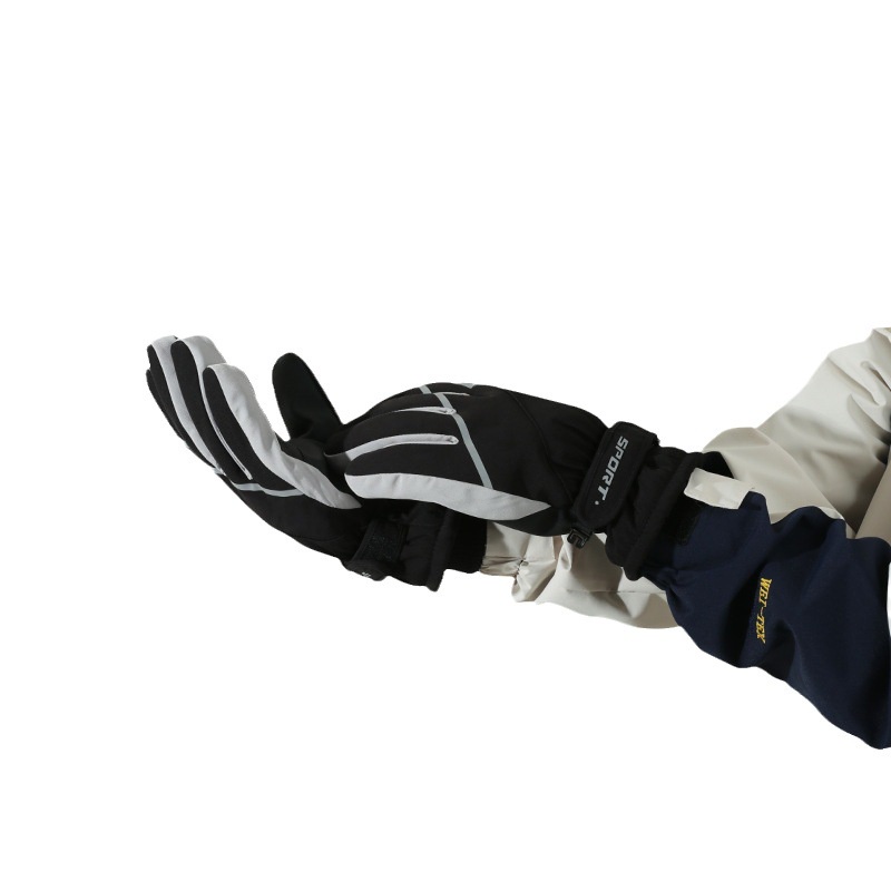 YOUYOU Găng Tay cotton Nhung Chống Gió Giữ Ấm Có Thể Chạm Màn Hình Cảm Ứng Dành Cho Nam Đi Xe Đạp Điện