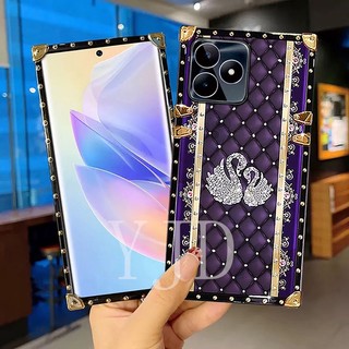 Yjd Ốp Điện Thoại Màu Tím Phong Cách Cổ Điển Thời Trang Chống Sốc Cho realme c53 c55 c51