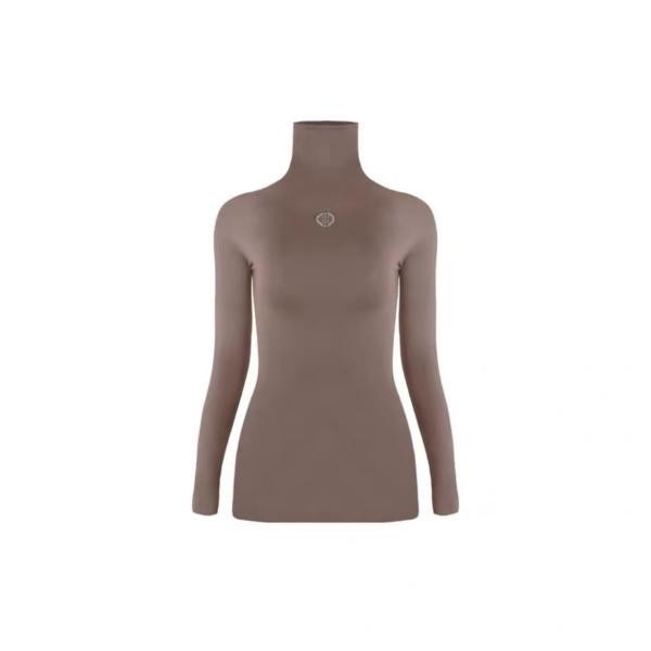 Áo Dệt Kim Cổ Cao Dáng Ôm Thêu Họa Tiết Phong Cách Hàn Quốc Thời Trang Thu Đông