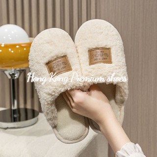 Giày hong kong Cao Cấp Thời Trang❥(^ _-) Dép Bông Đi Trong Nhà Mùa Đông Mềm Mại Ấm Áp Hình Mèo Dễ Thương Cho Cặp Đôi