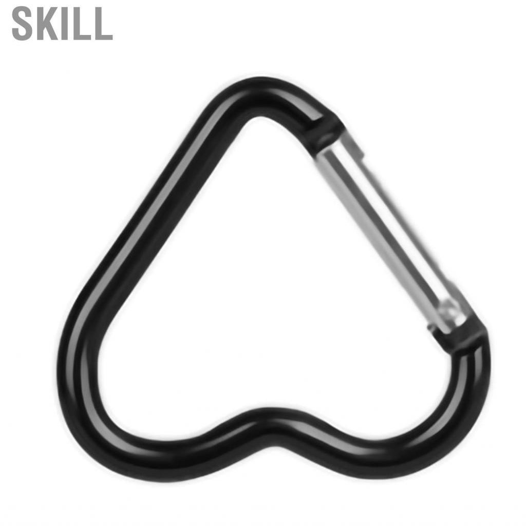 Skill Aluminum Alloy Carabiner Heart Shaped Heavy Duty Metal Camping Hanging Buckle for Hiking Water Bottle Keychain