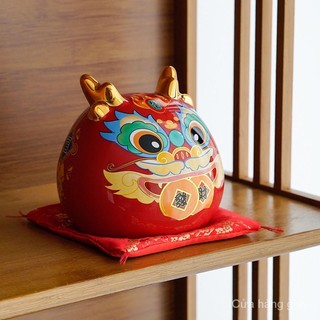 Ống Heo Tiết Kiệm Bằng Gốm Sứ Hình Rồng Trung Hoa Trang Trí Phòng Khách Công Ty Cuộc Họp Hàng Năm，con heo tiết kiệm，heo nhựa tiết kiệm，heo đất cute
