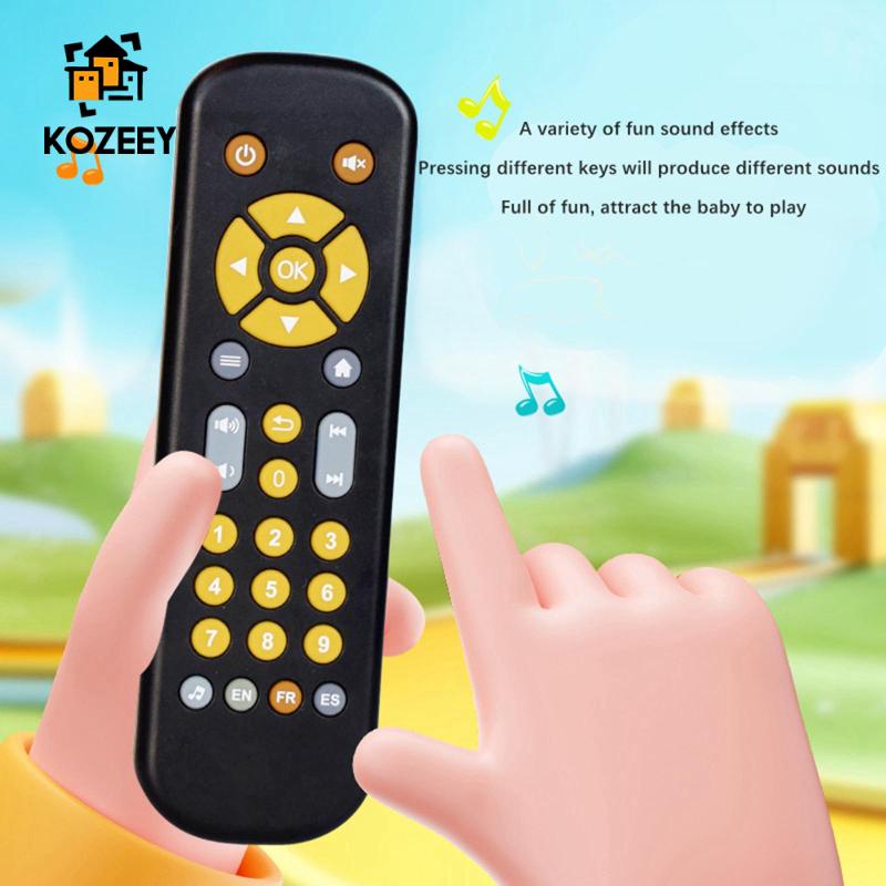 Kozeey Đồ chơi truyền hình thực tế Bộ điều khiển TV âm nhạc Đồ chơi cảm giác cho trẻ sơ sinh Đồ chơi cho bé 1 2 3 tuổi