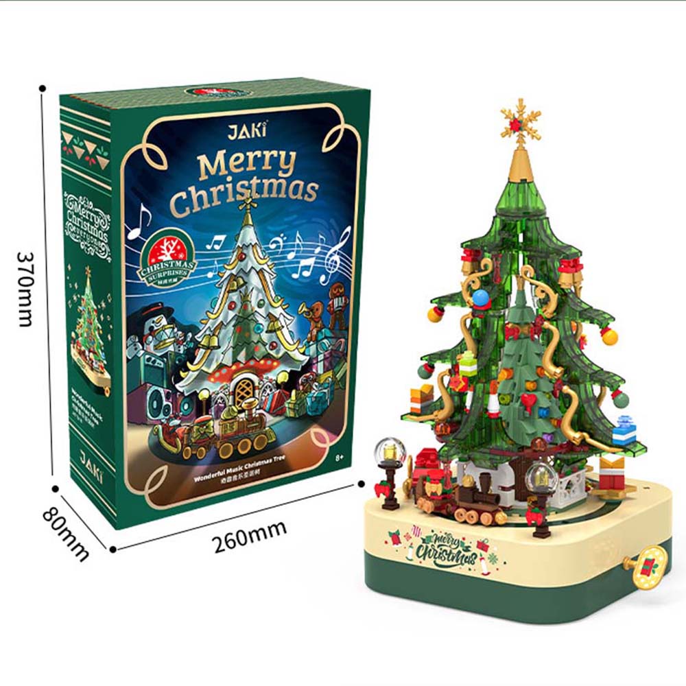 Christmas Tree Building Set, Diy Building Block Music Box, Christmas Toy