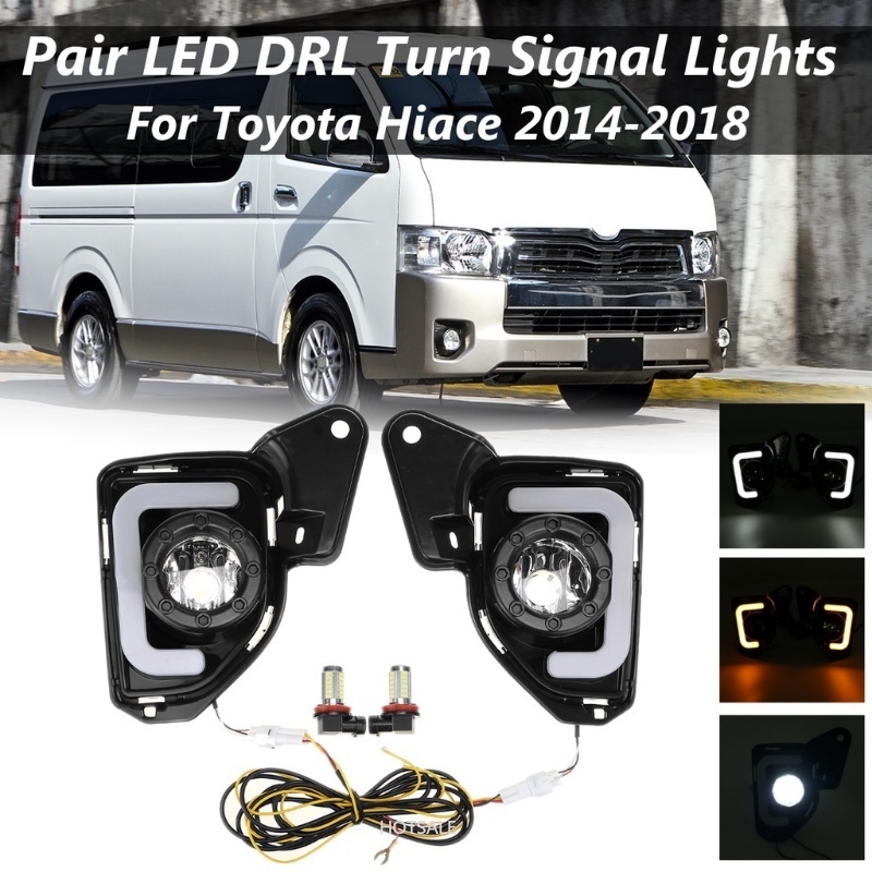 Bộ 2 Đèn LED Sương Mù Chạy Ban Ngày Cho Xe Hơi Toyota Hiace 2014-2016