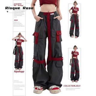 Risque Rose quần ống rộng Quần Túi Hộp Korean comfortable High-quality cozy A20M0AE 48Z231130