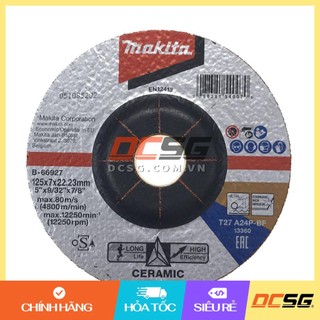 Đá mài inox 125 x 7.0 x 22.23mm hạt ceramic makita b-66927 | dcsg