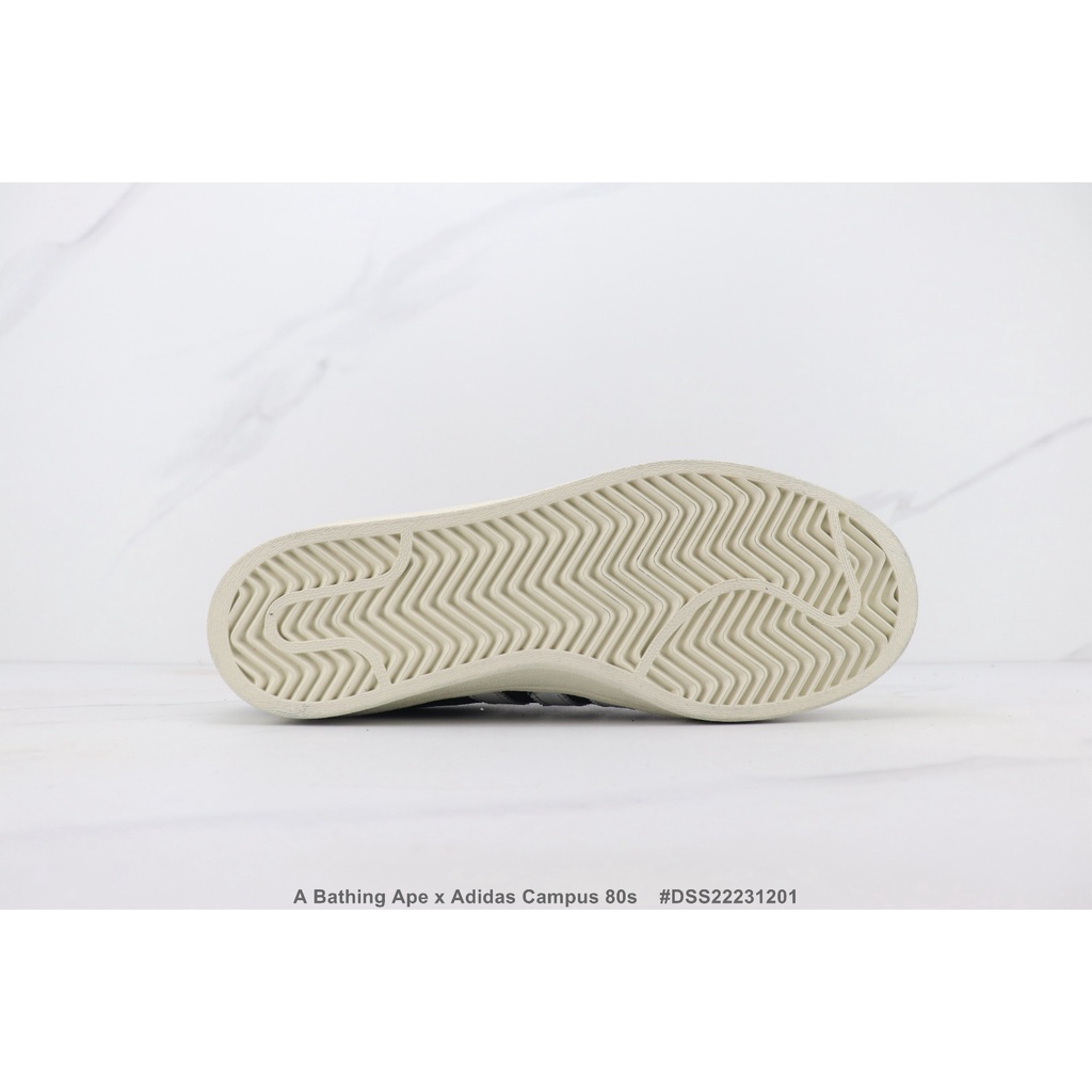 Giày Sneaker Da Bò Cổ Thấp 36-455 bape x adidas Campuss 80s 80s