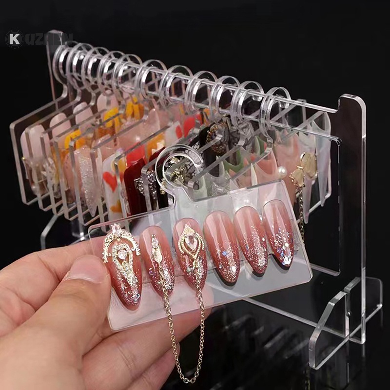 Kuzhen ins Móc acrylic Trong Suốt Trưng Bày Móng Tay Giả Mẫu Màu Sắc Bán Chạy