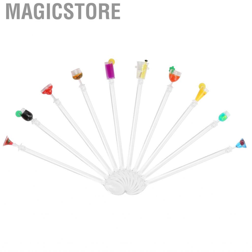 Magicstore 10 X Cute Cocktail Drink Mixer Bar Stirring Mixing Sticks Spoons For Kitchen