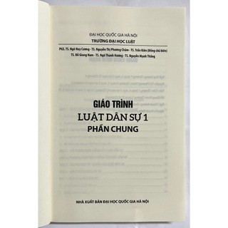 Sách Giáo Trình Luật Dân Sự 1 (Phần Chung)