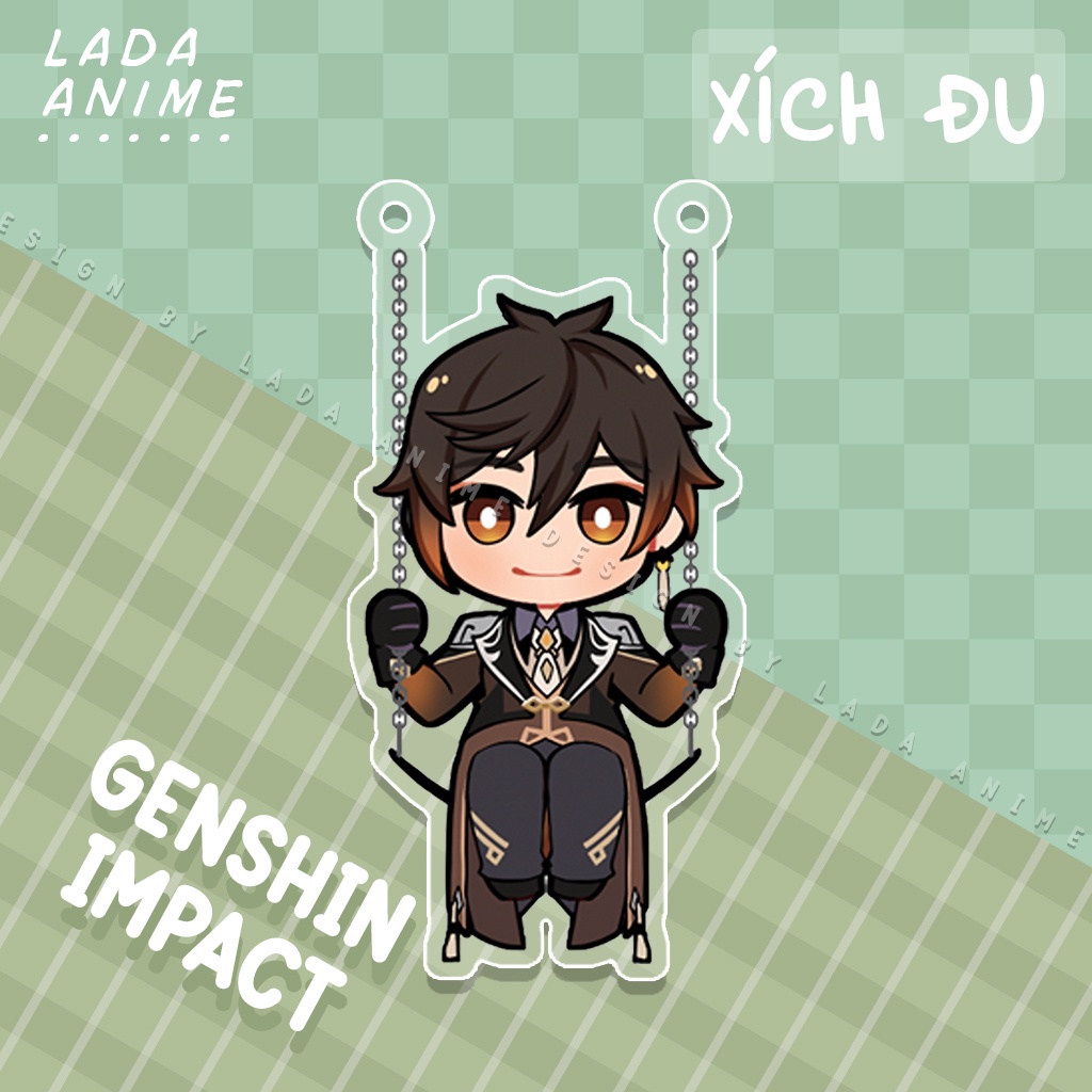 Standee Xích Đu Genshin Impact Tùy Chọn Nhân Vật Và Khung Xích Đu Mẫu 2 , Mô Hình Game Acrylic Mica Trang Trí Để Bàn nlp