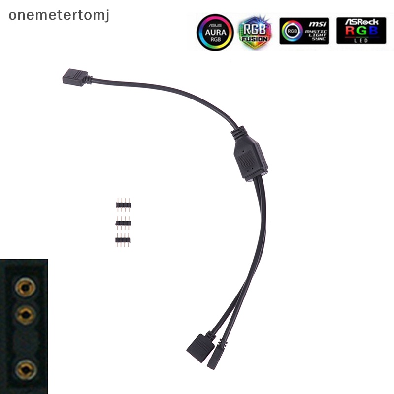 Onemetertomj Dây Cáp Nối Dài 5v 3 pin 12v 4pin argb Cho Quạt Máy Tính