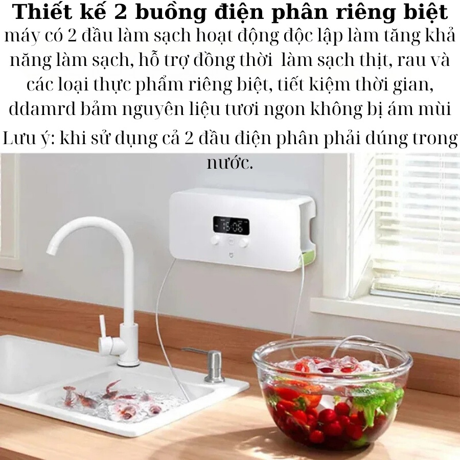 Máy khử trùng diệt khuẩn rau củ quả Xiaomi Mijia MJGSQXJ01MG - Bảo hành 3 tháng - Shop MI Ecosystem Authorized