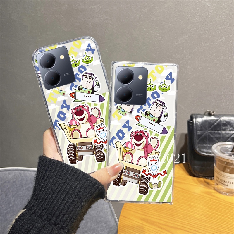 Ốp Điện Thoại silicone Mềm Trong Suốt In Hình Gấu Bông Hoạt Hình Cho vivo y27s v29 v29e 5g 2023