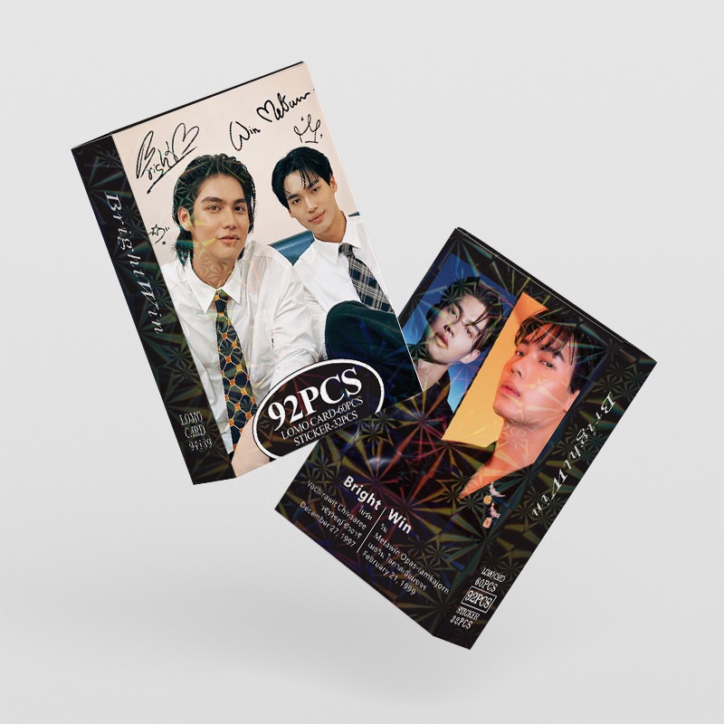 BRIGHTWIN Photocard Lomo Card Postcard Stickers 92pcs/box