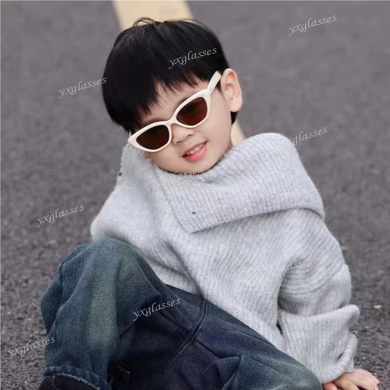 Kính Mát Gọng Tam Giác Nhỏ Chống Tia uv Phong Cách Hàn Quốc Cổ Điển Cho Bé Trai Và Bé Gái Sự Bảo Vệ