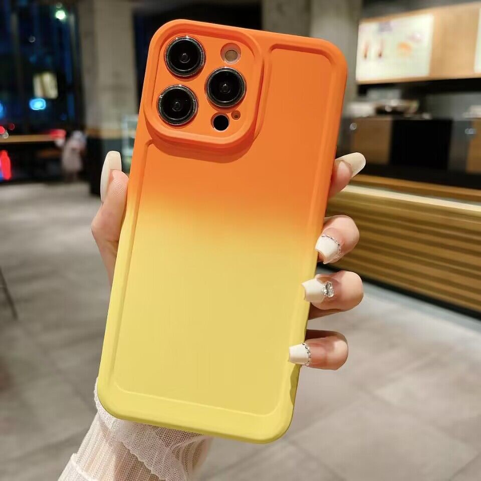 Ốp Điện Thoại Silicon Mềm Chống Sốc Màu gradient Cho iphone 12 13 14 15 pro max 14plus xsmax 12pro