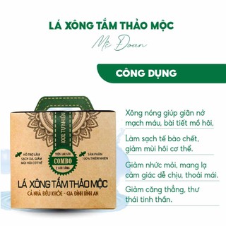Lá xông thảo mộc phục hồi sức khỏe làm sạch cơ thể sau sinh combo 200g/2 gói Mệ Đoan