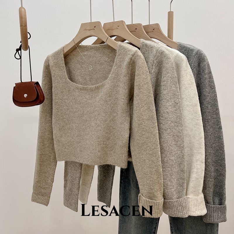 ANBAIQING Áo Len áo khoác cardigan INS Casual Fashion Comfortable WMY23C0CM8 50Z231215