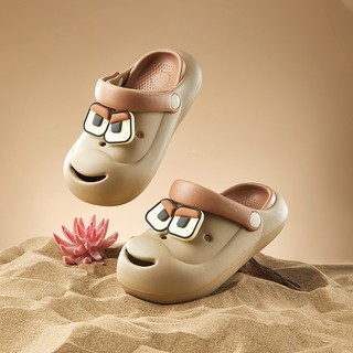 Cheerful Mario sục bánh mì Bóp lông mày ngộ nghĩnh cho bé dép sục hở mũi trai trẻ em Thời Trang dép sục nâu