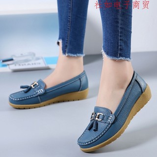 Giày Lười Da Thời Trang Cho Nữ Size 35-44