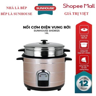  Nồi cơm điện sunhouse SHD8125 nồi cơm điện Nắp rời 1,8lit 