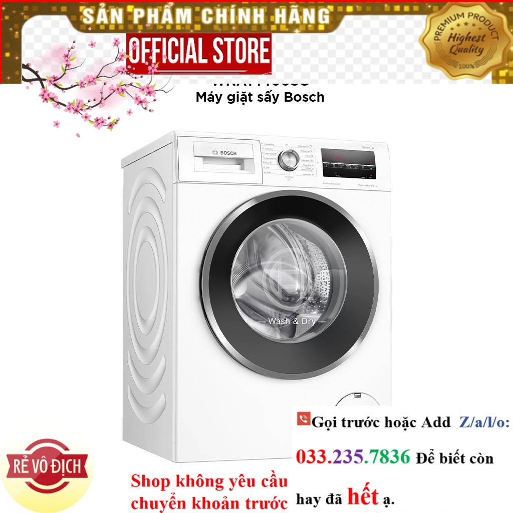 {New} Máy Giặt Sấy 9/6kg Bosch WNA14400SG Series 4
