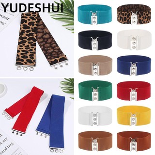 YUDESHUI Thắt lưng bản rộng co giãn phối khóa kim loại thời trang dành cho nữ