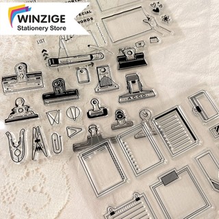 Winzige Clearance Con dấu clear stamp trong suốt vintage trang trí sổ, làm journal