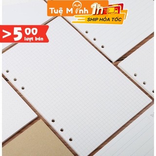 Ruột sổ còng A5 90 trang caro/ Dot grid/ L�ined/ kế hoạch Giấy refill Vpp Tuệ Minh dày 100gsm P07