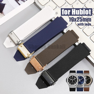 Dây đeo đồng hồ silicon 19x25mm cho Hublot Big Bang Classic Fusion Dây đeo Vòng tay cao su sọc mềm có khóa gấp 22mm