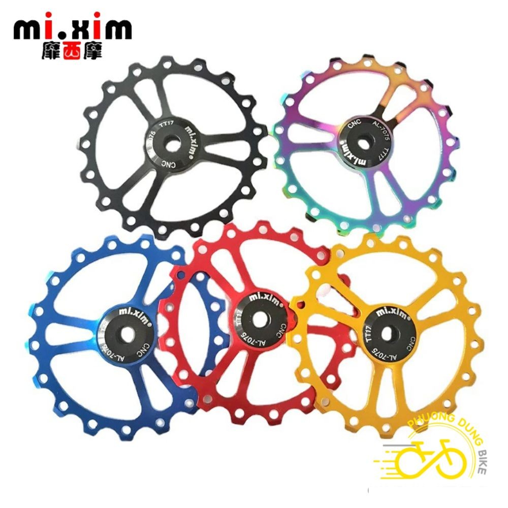 Bánh răng củ đề xe đạp nhôm CNC miXim 17T - 1 Cái (Vòng bi gốm)