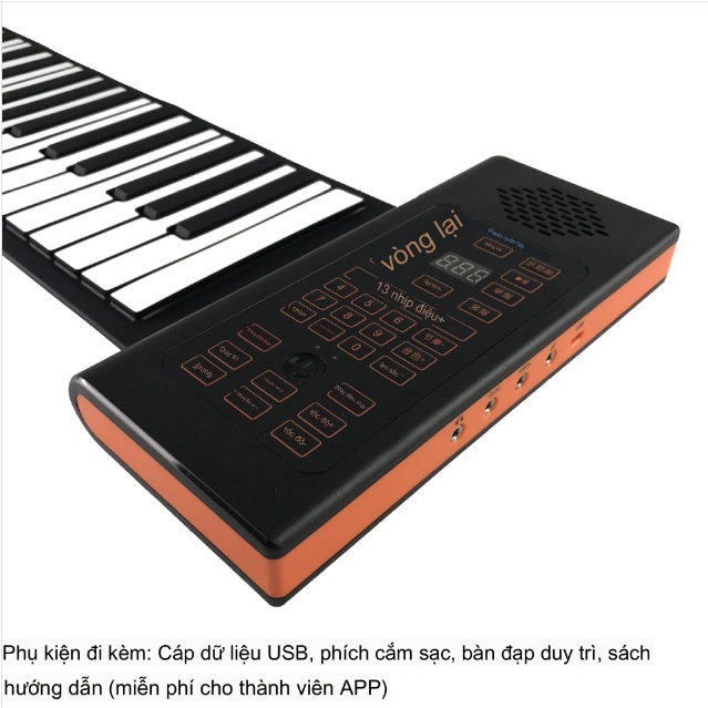 Piano Phím Cuộn xếp gọn hỗ trợ bluetooth - hàng cao cấp