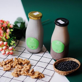 Chai thủy tinh đựng sữa 300ml nắp thiếc