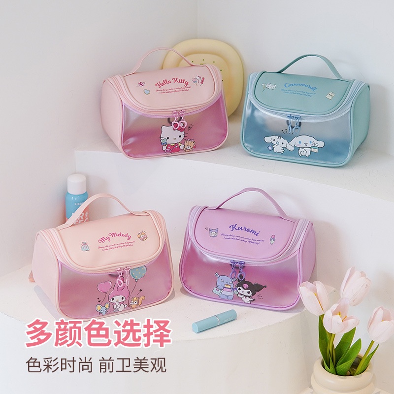 Túi Đựng Mỹ Phẩm sanrio 18cm Kích Thước Nhỏ Gọn Phong Cách hellokitty mymelody Vệ Sinh Cá Nhân