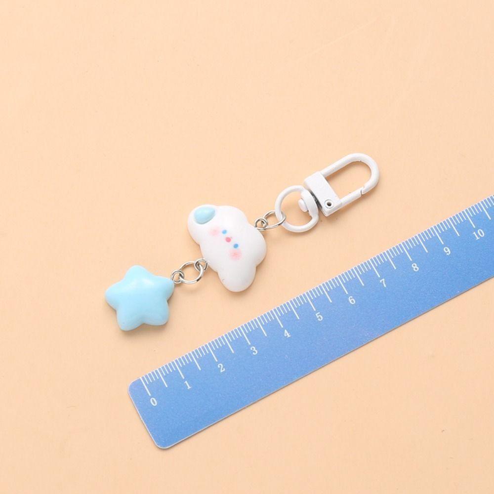 Shanhai Móc Khóa Nhựa Hình Đám Mây Xanh Dương Ngôi Sao Đám Mây Hoạt Hình Dễ Thương Làm Quà Tặng Cho Bạn Gái