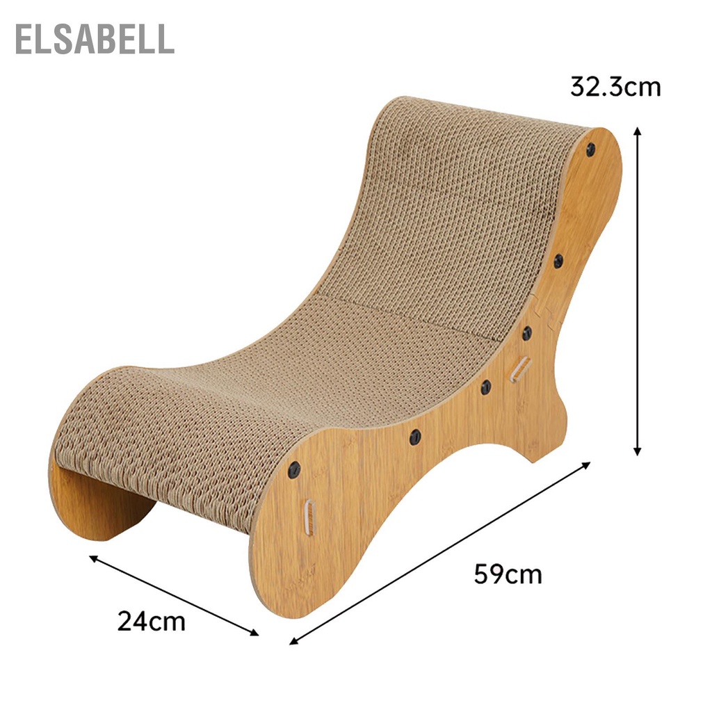 Elsabell. Cat Scratcher Giường Phòng chờ bằng bìa cứng thoải mái Tấm lót trầy xước có thể thay thế dày cho trong nhà
