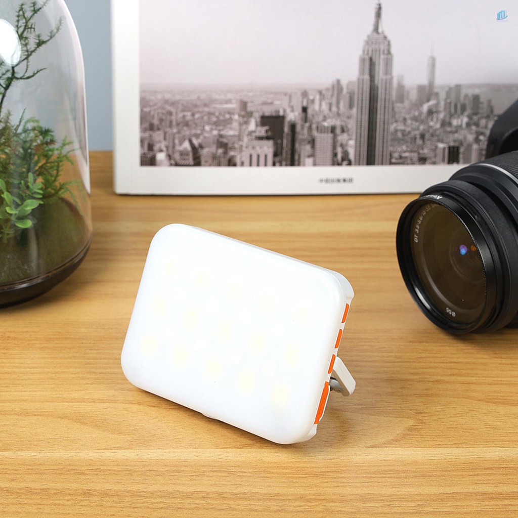 Đèn led Trợ Sáng Chụp Ảnh andoer ly-01 rgb 3200k-6500k Tích Hợp Pin Đen