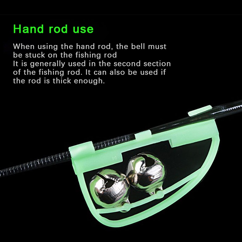 Xoitu Set 2 Chuông Báo Cá Cắn Câu Phát Quang 5cm * 3cm