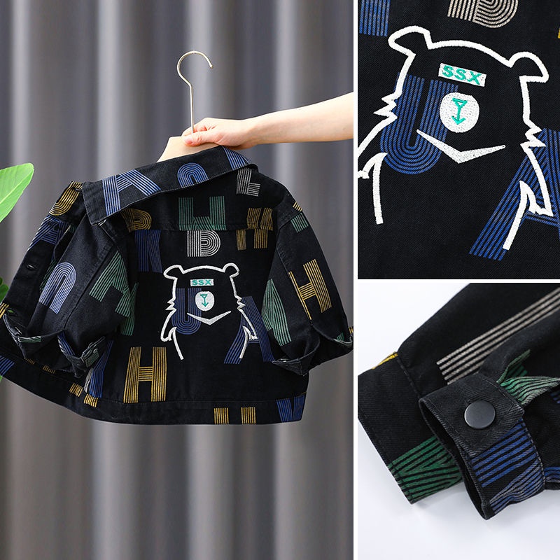 Áo Khoác denim Thời Trang Cá Tính Cho Bé Trai