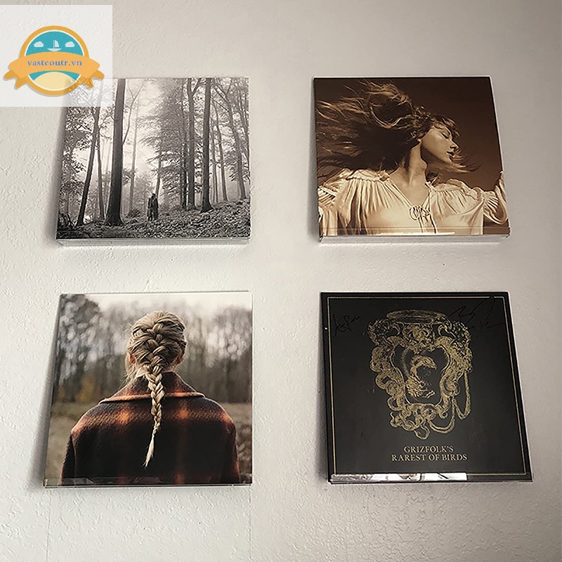 Giá Đỡ Đĩa Than Treo Tường Bằng acrylic Trong Suốt Trưng Bày Hàng Ngày lp vn