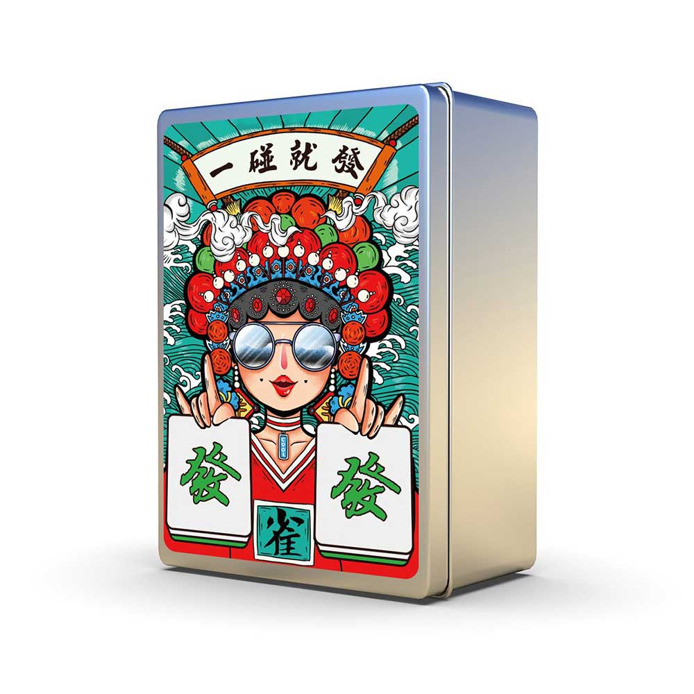 Chinese Mahjong Classic Game Set Multiplayer Gathering Board Game 144 Blocks