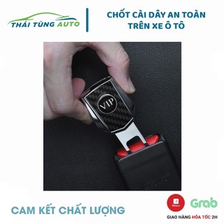 Cài chốt dây an toàn ô tô loại xịn có logo hãng xe - combo 2 cái