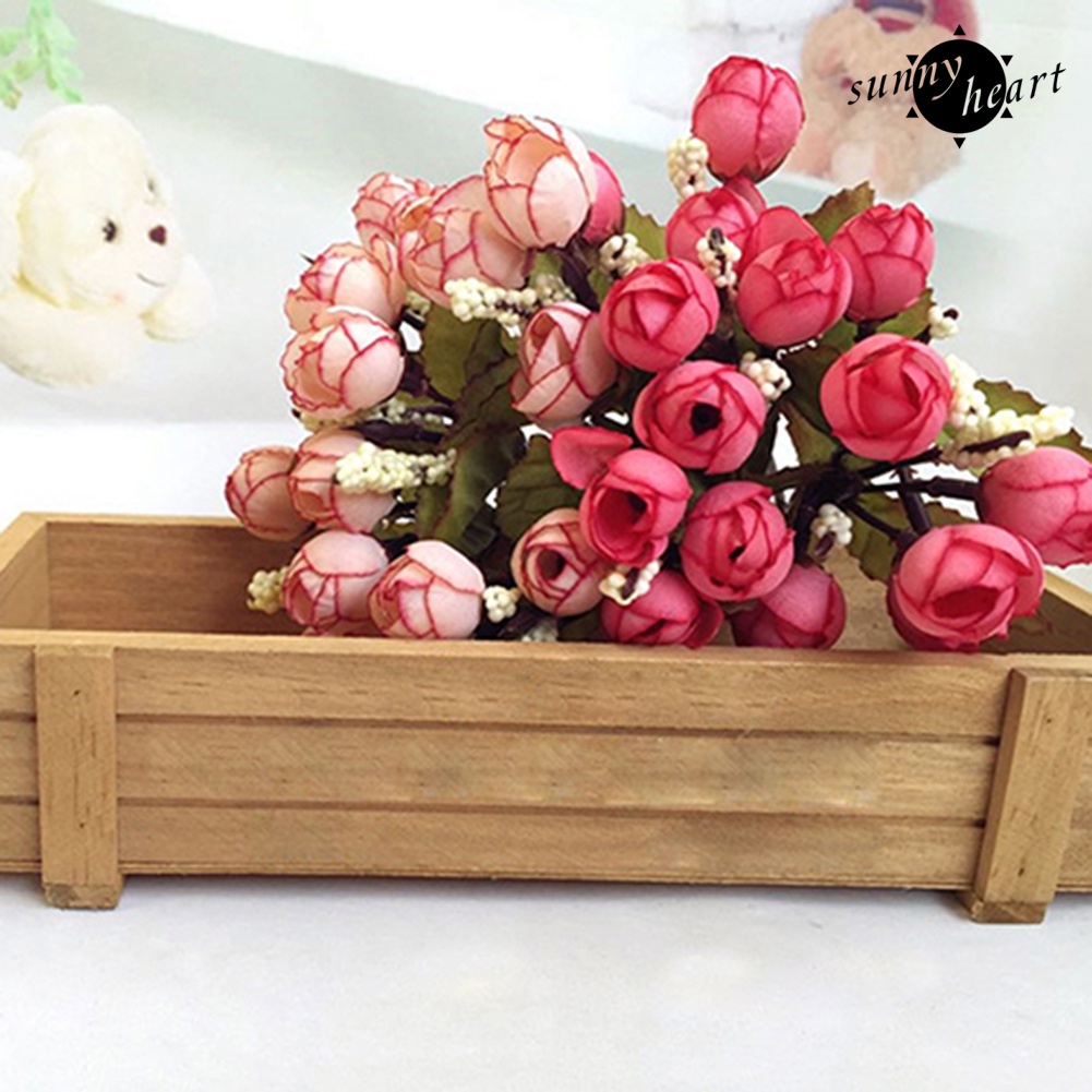 Bó Hoa Hồng Nhân Tạo Ngọt Ngào Bằng Vải 15 Bông Trên 1 Cái