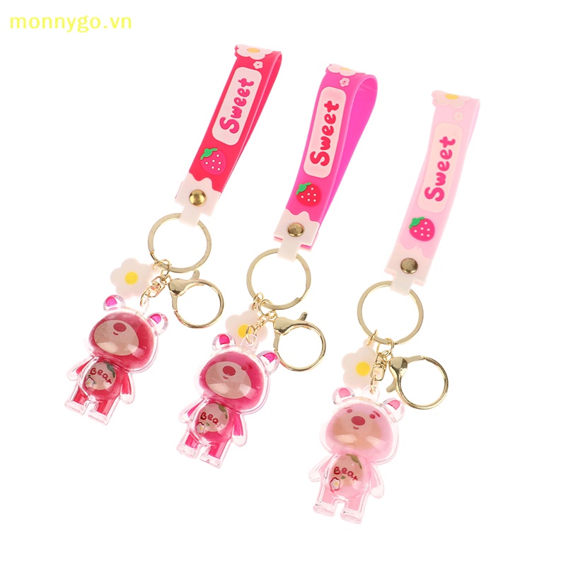Monnygo Móc Chìa Khóa Xe Hơi / Túi Xách / Điện Thoại Hình Gấu / Dâu Tây Cười Dễ Thương Dùng Làm Quà Tặng Cho Bé vn
