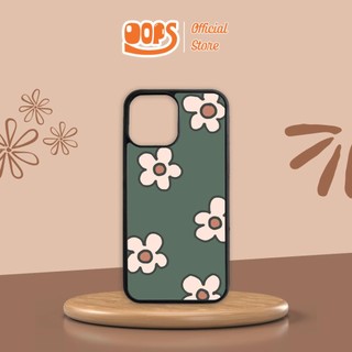 Ốp lưng Floral dành cho điện thoại iPhone Oops Case OPCA051 nền xanh in hình hoa