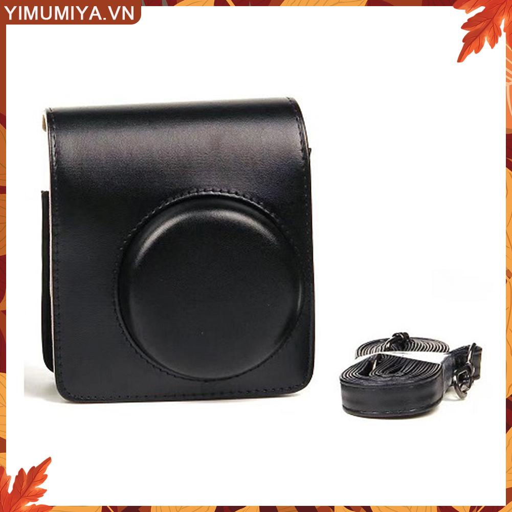 ☼Yimumiya ☼ Bảo Vệ Bao Da pu Máy Ảnh fujifilm instax mini 40 Kèm Dây Đeo Tùy Chỉnh Tiện Dụng