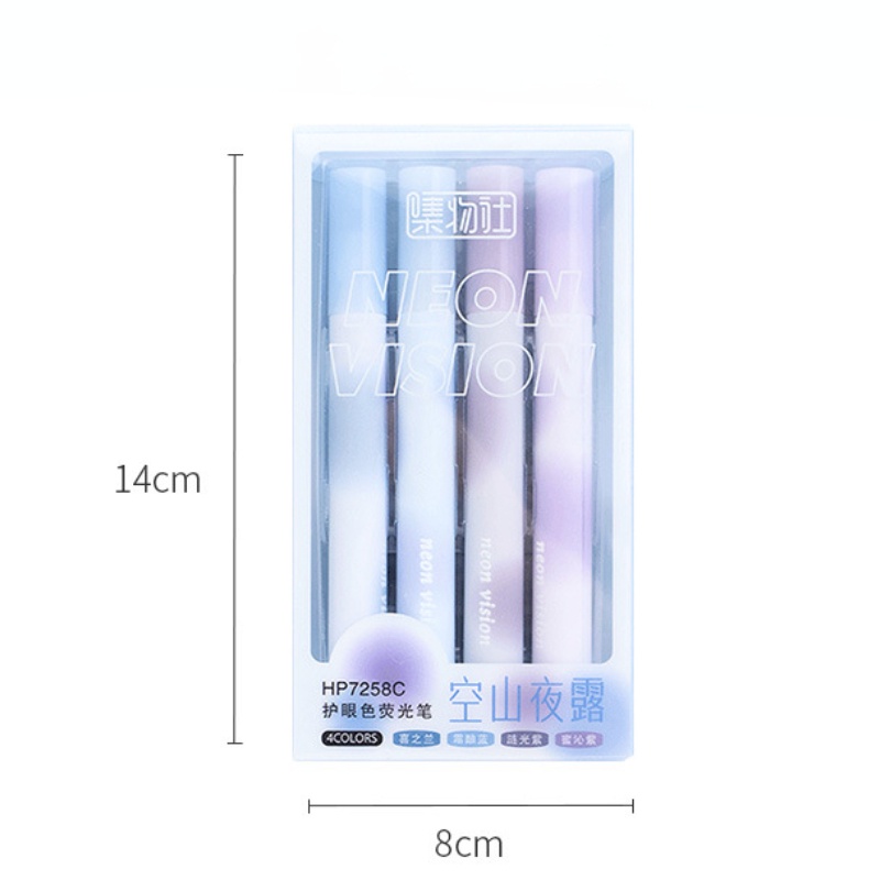 Bộ 4 Bút Đánh Dấu / Đánh Dấu Màu gradient Phù Hợp Cho Học Sinh / Văn Phòng