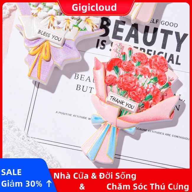 Nam Châm Dán Tủ Lạnh Hình Bó Hoa 3d Bằng Nhựa resin Trang Trí Nhà Cửa